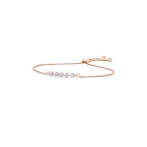Pulsera de Cadena Chapada en Oro Rosa con Diamantes de Corte Marquesa de 0.42 Ct Engastados en Puntas, Diseño Minimalista para Uso Diario Femenino - Product Image 5
