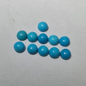 Turquesa Natural Pulida de Grado AAA, Corte Redondo de 4 mm, Gema para Joyería - Product Image 3