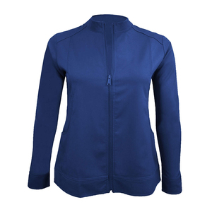 Veste de sport en polaire pour femme avec options de broderie, fermeture éclair intégrale, col montant, tenue de travail médicale pour infirmières - Product Image 5
