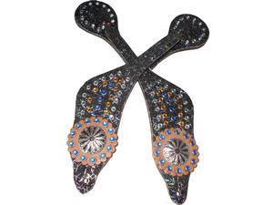 Correas de Espuelas de la Mejor Calidad, Correas de Espuelas Occidentales de Cuero DD de Alta Calidad con Hebilla de Pin, Correas de Espuelas con Conchos Tallados a Mano, Colores Surtidos - Product Image 4