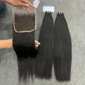 ผมต่อแบบตรงสไตล์คิงกี้ สเตรท 100% ผมแท้เวียดนาม สีดำธรรมชาติ ขายส่ง - Product Image 1