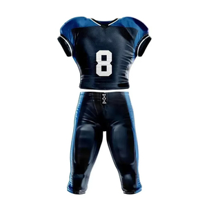 Pantalones de Fútbol Americano con Parte Inferior Elástica, Sublimados, Transpirables, de Secado Rápido, con Números Cromados en Tela Twill - Product Image 2