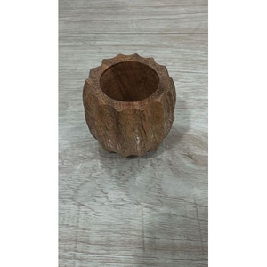 Ronds de serviette en bois avec découpe ondulée des deux côtés, creux, pour décoration de table de mariage et de banquet - Product Image 3