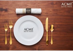 Ensemble de couverts élégants en or pour table à manger, acier inoxydable de qualité supérieure, anti-rouille, pour la maison, la cuisine, les mariages, les fêtes et les hôtels - Product Image 3