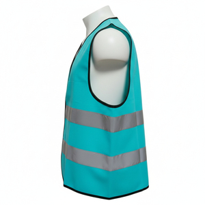 Chaleco de Seguridad de Poliéster de Alta Visibilidad, Colorido, ANSI Clase 1, Impermeable, con LED Intermitente, Transpirable, Fluorescente, Personalizable, Reflectante - Product Image 2