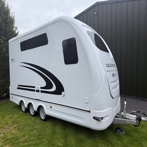 Mini-caravane pliable en forme de larme pour camping, 4x4, 2 personnes, cuisine coulissante en acier inoxydable, suspension indépendante, gris noir - Product Image 1