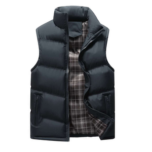 Chaleco Acolchado sin Mangas para Hombre, Estilo Vintage, Ecológico, Impermeable, con Cierre, Ligero, Cálido, para Otoño y Actividades al Aire Libre - Product Image 3