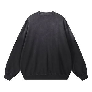 Oversized Crew Neck Pullover <b>Sweatshirt</b> Solid <b>Pink</b> Knitted Unisex Regular Length Autumn Style - Product Image 6