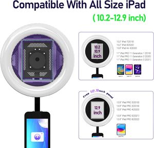 Portable Photo Booth <b>Stand</b> Compatible with Software APP and Remote <b>Control</b>, RGB Ring Lights Music Sync - Product Image 2