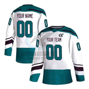 Maillot de hockey sur glace personnalisé respirant pour homme, logo frontal, manches courtes, léger, séchage rapide, 100 % polyester, tenue de sport d'été - Product Image 2