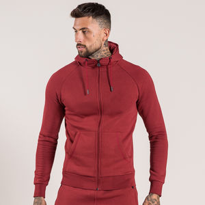 Conjunto de Sudadera Deportiva con Cremallera y Pantalón Ajustado para Hombre, Color Rojo Cardenal, Venta Caliente 2026, Precio Mayorista Personalizado, Chándal Lavado para Hombre - Product Image 4