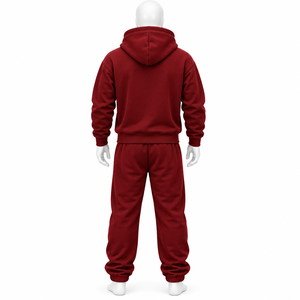 Ensemble de survêtement AMSEC INDUSTRY de qualité supérieure, personnalisé, imprimé, délavé à l'acide, avec strass, à capuche, longueur intégrale, 100% coton, coupe oversize - Product Image 2