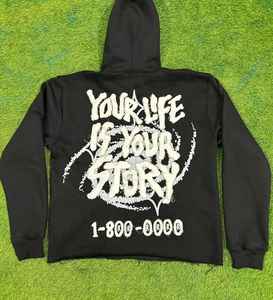 "เสื้อฮู้ดปักลายสำหรับผู้ชายประดับพลอยเทียม & ดีไซน์พิมพ์ลาย" - Product Image 6