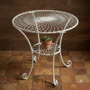 Mesa de Centro de Jardín Victoriana de Hierro Forjado a Mano, Estilo Europeo de Lujo, Muebles de Exterior Personalizados Resistentes a la Intemperie, 1 Plaza, KHP - Product Image 3