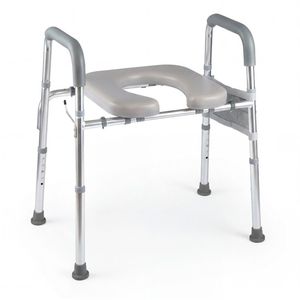 Asiento de Inodoro Elevado Ajustable de 25.5 a 28 Pulgadas de Ancho y de 27 a 31 Pulgadas de Altura, Capacidad de 300 Libras, con Reposabrazos y Almacenamiento, Equipo de Seguridad para Baño - Product Image 3