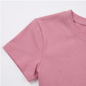 Hot Selling Women's Summer Polyester/Cotton Breathable Shorts <b>Set</b> Short Sleeve O Neck Crop T Shirt And Shorts <b>Set</b> - Product Image 4