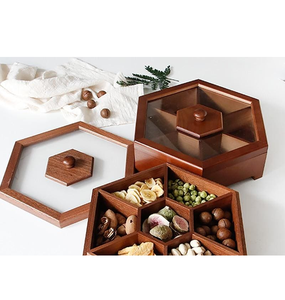 Best Design Wood Candy Nuts <b>Box</b> Royal Hexagon Crafts Wood Dry Fruit <b>Box</b> Living Room <b>Coffee</b> <b>Table</b> Decoration - Product Image 1