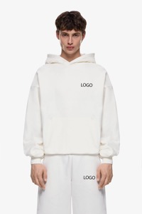 Ensemble jogging unisexe en coton 100% respirant, coupe ample, décontracté, avec logo sur le devant, manches longues, vêtements d'hiver - Product Image 4