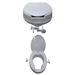 Elevador de asiento de inodoro ajustable de plástico con tapa, elevación de 6 pulgadas para uso en baño - Product Image 2