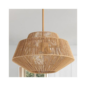Lámpara Colgante de Yute Tejida a Mano, Ecológica, Estilo Boho, de Mimbre, para Techo, para Hogar y Restaurante, Precio de Fábrica - Product Image 2