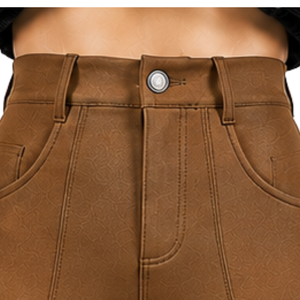Pantalones de equitación para mujer color camel, de cintura alta, elásticos, con agarre completo en el asiento, para entrenamiento y competición. - Product Image 5