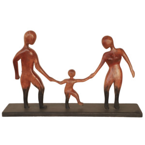 Figura Decorativa de Madera Hecha a Mano para la Familia, Escultura para Decoración del Hogar - Product Image 1