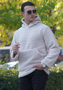 Sweat à capuche en peluche de haute qualité pour l'hiver, sweat à capuche tendance avec col à revers, vente en gros, fabriqué en Turquie - Product Image 5