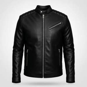 เสื้อแจ็คเก็ตหนังผู้ชายแบบทางการสำหรับฤดูหนาว น้ำหนักเบา ดีไซน์สั่งทำพิเศษ OEM คุณภาพสูง ระบายอากาศได้ดี สำหรับขายออนไลน์ - Product Image 2