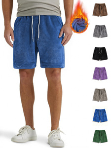 Shorts de sport pour hommes, taille mi-haute, avec cordon de serrage, couleur unie, en tissu respirant, pour la course, personnalisables, style jogger - Product Image 2