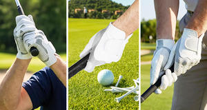 High Quality Custom Golf Gloves Genuine Leather Non-Slip Waterproof Durable Telescopic Velcro Left Hand for Men - Product Image 2