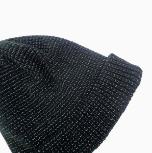 Unisex Black Ribbed Knit Beanie Hat 100% Acrylic Casual <b>Winter</b> <b>Cap</b> Solid Color Adult Size 56-58CM - Product Image 6