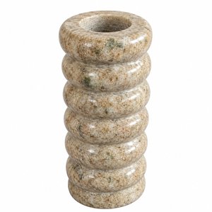 Porte-bougie décoratif en marbre blanc à plusieurs niveaux, support à bougies coniques, décoration en pierre de marbre, centre de table sculptural - Product Image 6