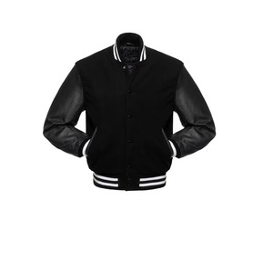 Veste de baseball de haute qualité sur mesure, 100 % cuir/laine, pour homme. - Product Image 1