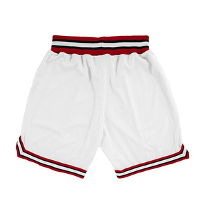 Shorts de basket-ball pour hommes 100% polyester, décontractés, rétro, en mesh, séchage rapide, 6 pouces, personnalisés par sublimation et broderie - Product Image 4