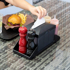 Porta Servilletas de Metal Negro Curvo, Decoración Elegante para Mesa, Ideal para Comidas Diarias, Reuniones Familiares y Decoración de Mesa, de la India - Product Image 3