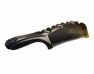 Peine Redondo Hecho a Mano de Cuerno de Búfalo Natural, Impermeable, de Calidad Premium, Transpirable, Antiestático, Moderno, Regalo Único para Hombres y Mujeres, Artesanía - Product Image 5