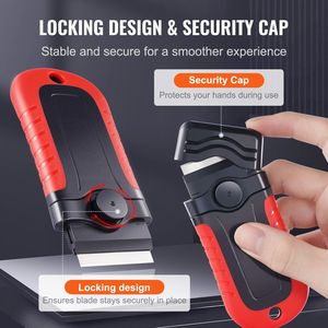 15 Lame di Ricambio Extra per Raschietto in Acciaio al Carbonio con Lame in POM e Tappo di Sicurezza Bloccabile, Strumento e Accessorio per la Pulizia Domestica ed Etichette - Product Image 6