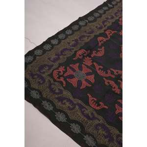 Lavinas Boho Kantha Suzani Embroidered <b>Quilt</b> Handmade Vintage Cotton Floral Eco-Friendly Washable All-Season Bedspread Indian - Product Image 4