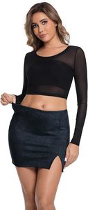 Minifalda de Cuero Genuino para Mujer, Calidad Premium, Cintura Alta, Cierre de Cremallera, Diseño Personalizado, Proveedor de Ropa al por Mayor OEM ODM - Product Image 3
