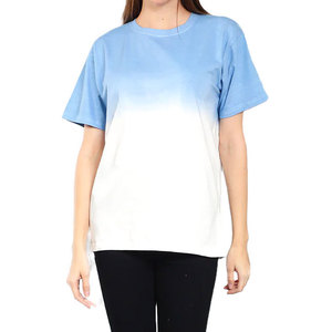 Camiseta Tie & Dye de Color Sólido de Alta Calidad al por Mayor para Mujer, Camiseta Tie & Dye de Algodón Ligero y Transpirable para Mujer - Product Image 1