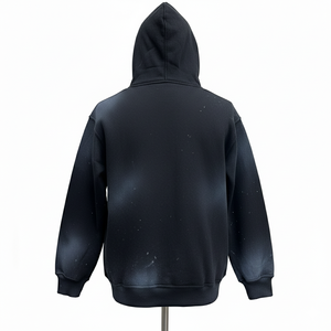 Sweat à capuche zippé classique décontracté personnalisé en gros pour hommes, 400 g/m², 100 % coton molletonné, confortable et respirant - Product Image 2