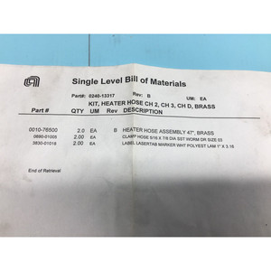 Kit AMAT 0240-13317, Manguera de Calefacción, CH2, CH3, CH D - Equipo y Piezas de Semiconductores de Confianza de Global Legacy - Product Image 6