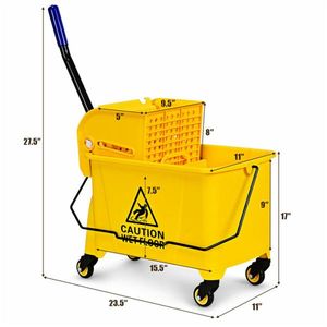 Yellow <b>Cleaning</b> <b>Mop</b> Bucket - Product Image 4