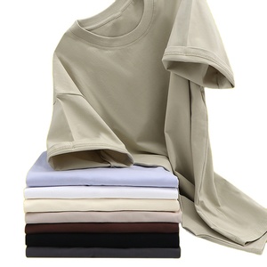 T-shirt décontracté sport en coton pur 220g, col rond, grande taille, coupe ample, design personnalisé avec logo OEM, tendance et de marque - Product Image 1