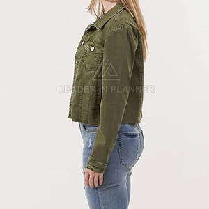 Veste en jean pour femme surdimensionnée, design personnalisé, dernière collection, prix abordable, service OEM, veste en jean pour femme - Product Image 2