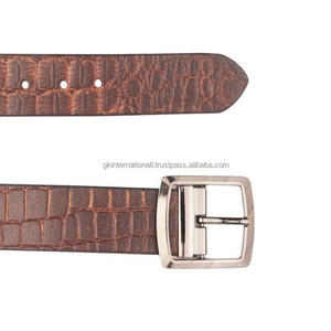 เข็มขัดหนังจระเข้สีล้วนสำหรับผู้ชาย, เข็มขัดหนังวัวแท้เข็มขัดลำลองสไตล์เกาหลีอินเทรนด์เข้ากับทุกชุด - Product Image 4