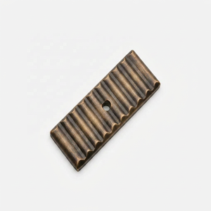 Pomo de latón de diseño moderno con placa trasera rectangular, herraje duradero para muebles, acabado pulido en oro brillante, para tiradores de gabinetes - Product Image 4