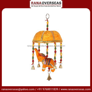 Carillon éolien décoratif mural éléphant, carillon éolien suspendu éléphant de bonne qualité le plus vendu avec perles multicolores et cloche en métal - Product Image 6