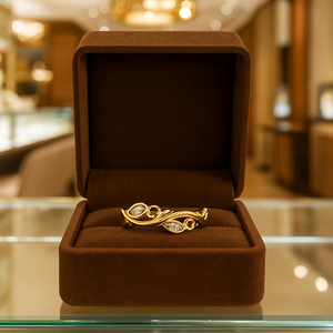 Bague de mariage pour femme en argent sterling 925 avec moissanite 0,15 carats, sertie à griffes, en forme de feuille, multicolore, tendance, inspirée de la nature - Product Image 3