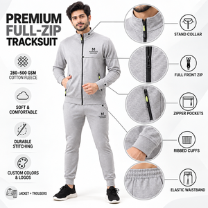 Conjunto Deportivo Unisex de Poliéster y Algodón con Lavado Ácido, Sudadera con Cremallera Completa y Pantalones Jogger, Ropa Deportiva de Invierno para Fitness, Entrenamiento, Casual y Urbana - Product Image 6